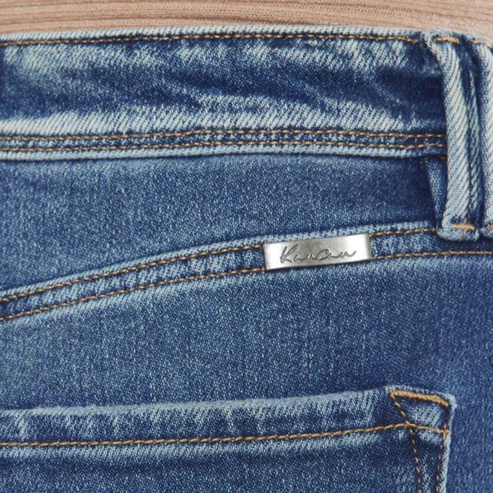 Kancan Medium Wash High Rise Wide Relaxed Denim Jeans NWT - Picture 4 of 7